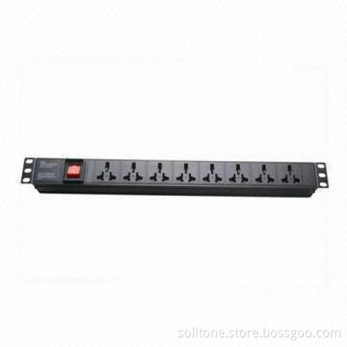 PDU, China Plug Socket, 8-way Socket, 10A, 19-inch Network Cabinet Size 1U
